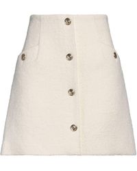 Sandro - Button-embellished Brushed Tweed Mini Skirt - Lyst