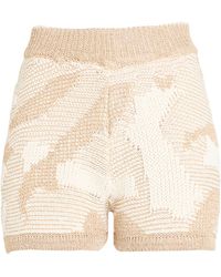 Akep - Khaki Shorts & Bermuda Shorts Cotton, Viscose, Metallic Polyester - Lyst