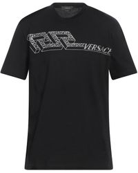 Versace - T-Shirt Cotton, Glass, Metallic Polyester, Polyester - Lyst