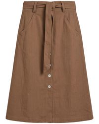Fedeli - Midi Skirt Viscose, Linen - Lyst