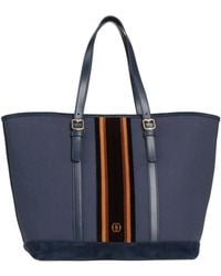 Bally - Handbag Textile Fibers, Leather - Lyst