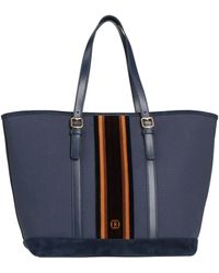Bally - Handbag Textile Fibers, Leather - Lyst