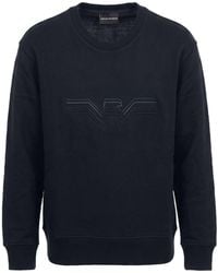 Emporio Armani - Midnight Sweatshirt Cotton - Lyst