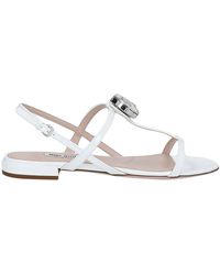 miu miu white flats