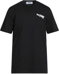 MSGM - T-Shirt Cotton - Lyst