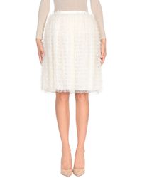 RED Valentino Gonna ginocchio - Bianco