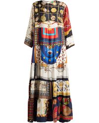Rianna + Nina - Maxi Dress Silk - Lyst