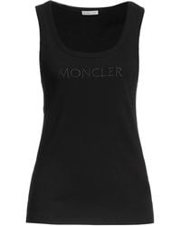Moncler - Sleeveless Ribbed Jersey Top - Lyst