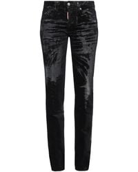 DSquared² - Jeans Cotton, Elastane, Cow Leather - Lyst