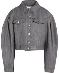 Ganni - Jacket Wool, Recycled Polyester, Ecovero Viscose - Lyst