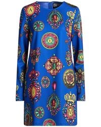 Versace Jeans Couture - Mini Dress Polyester, Elastane - Lyst
