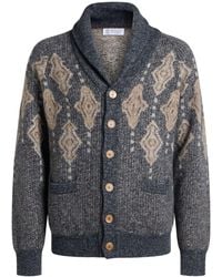 Brunello Cucinelli - Cardigan Alpaca Wool, Cotton, Polyamide, Wool - Lyst