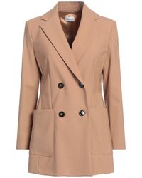 Marella - Camel Blazer Polyester, Virgin Wool, Elastane - Lyst
