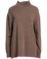 MEIMEIJ - Taupe Turtleneck Virgin Wool, Cashmere - Lyst