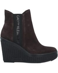 Calvin Klein Botines de caña alta - Marrón