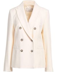 Peserico - Ivory Blazer Viscose, Polyester, Elastane - Lyst