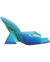The Attico - Sandals Leather, Textile Fibers - Lyst