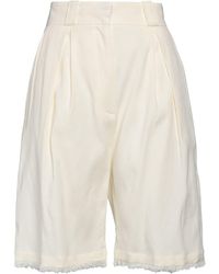 Antonelli - Ivory Shorts & Bermuda Shorts Linen, Cotton, Polyamide, Elastane - Lyst