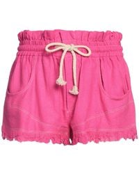 Isabel Marant - Fuchsia Shorts & Bermuda Shorts Silk - Lyst