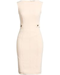 Nenette - Ivory Midi Dress Polyester, Elastane - Lyst