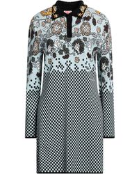 KENZO - Sky Mini Dress Cotton, Viscose, Nylon, Polyester, Wool - Lyst