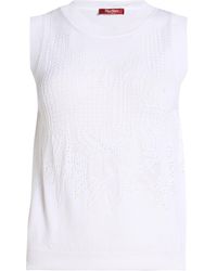 Max Mara - Top Viscose, Polyamide - Lyst
