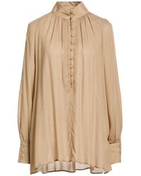 Caliban - Sand Top Viscose, Wool - Lyst