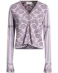Lanvin - Lilac Cardigan Viscose, Cotton, Polyamide, Elastane - Lyst