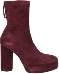 Vic Matié - Plum Ankle Boots Leather - Lyst