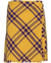 Burberry - Embroidered Wool Skirt - Lyst