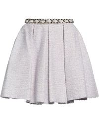 Elisabetta Franchi - Mini Skirt Cotton, Polyamide, Viscose, Polyester, Acrylic - Lyst