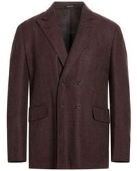 dunhill - Chocolate Blazer Cotton, Wool - Lyst