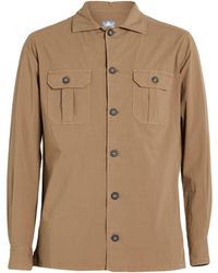 Agho - Khaki Shirt Cotton, Elastane - Lyst