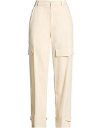 Soallure - Ivory Pants Cotton, Polyamide, Elastane - Lyst