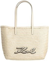 KARL LAGERFELD - K/Signature Braid Medium Tote -- Handbag Cow Leather - Lyst