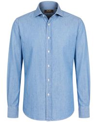 Moorer - Denim Shirt Cotton - Lyst
