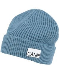 Ganni - Azure Hat Wool, Recycled Wool, Recycled Polyamide - Lyst
