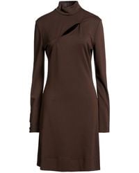 Blugirl Blumarine - Chocolate Midi Dress Viscose, Polyester, Elastane - Lyst