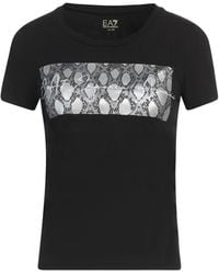 EA7 - T-Shirt Cotton, Elastane - Lyst