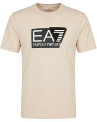 EA7 - T-Shirt Cotton, Elastane - Lyst