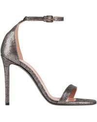 Pollini - Charcoal Sandals Leather - Lyst