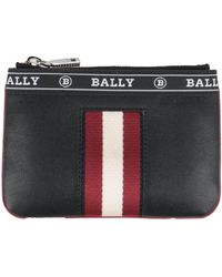 Bally - Coin Purse Leather, Textile Fibers - Lyst