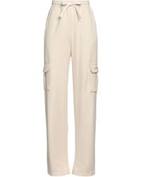 hinnominate - Cream Pants Cotton - Lyst