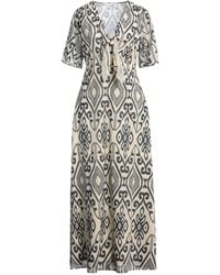 Niu - Ivory Maxi Dress Cotton - Lyst