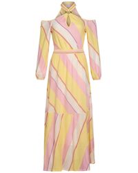 Nenette - Maxi Dress Viscose, Polyester - Lyst