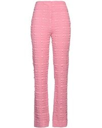 Nanushka - Seersucker Straight-Leg Recycled Pants - Lyst