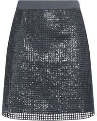 Brunello Cucinelli - Mini Skirt Polyester, Cotton, Elastane, Mohair Wool, Wool - Lyst