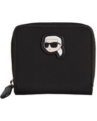 Karl Lagerfeld - Ikonik Black Zip Willet - Lyst