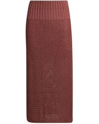 Agnona - Midi Skirt - Lyst