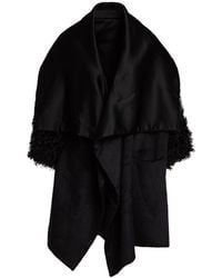 Alberta Ferretti - Coat Alpaca Wool, Virgin Wool, Acetate, Silk, Sheepskin - Lyst